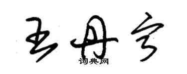 朱錫榮王丹寧草書個性簽名怎么寫