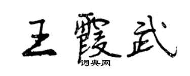曾慶福王霞武行書個性簽名怎么寫