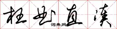 朱錫榮枉曲直湊草書怎么寫