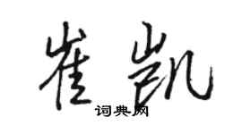 駱恆光崔凱行書個性簽名怎么寫