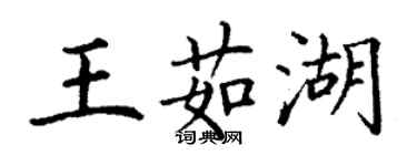 丁謙王茹湖楷書個性簽名怎么寫