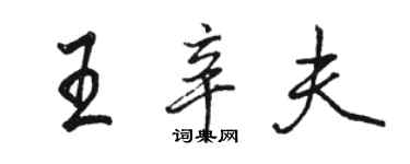 駱恆光王辛夫行書個性簽名怎么寫