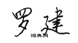 駱恆光羅建行書個性簽名怎么寫