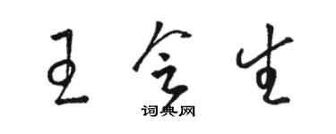 駱恆光王會生草書個性簽名怎么寫