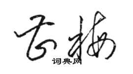 駱恆光曹梅草書個性簽名怎么寫