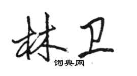 駱恆光林衛行書個性簽名怎么寫