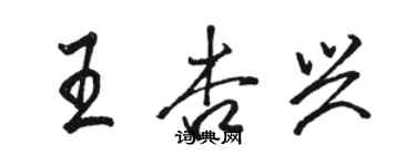 駱恆光王杏興行書個性簽名怎么寫