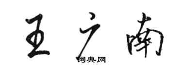 駱恆光王廣南行書個性簽名怎么寫