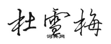 駱恆光杜雪梅行書個性簽名怎么寫