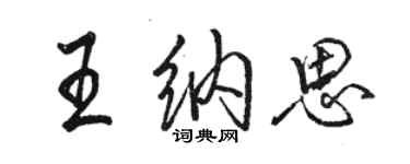 駱恆光王納思行書個性簽名怎么寫