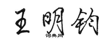 駱恆光王明鈞行書個性簽名怎么寫