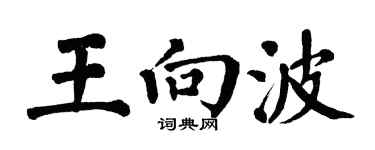 翁闓運王向波楷書個性簽名怎么寫