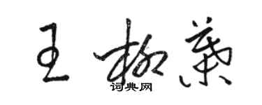 駱恆光王柳葉草書個性簽名怎么寫