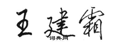 駱恆光王建霜行書個性簽名怎么寫