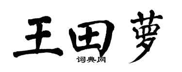 翁闓運王田蘿楷書個性簽名怎么寫