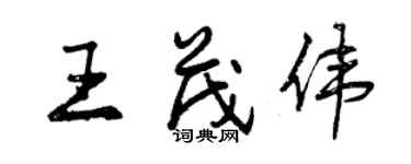 曾慶福王茂偉行書個性簽名怎么寫