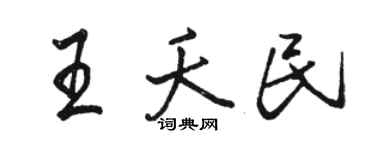 駱恆光王夭民行書個性簽名怎么寫