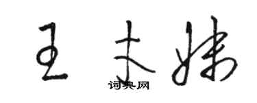 駱恆光王才妹草書個性簽名怎么寫