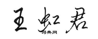 駱恆光王虹君行書個性簽名怎么寫