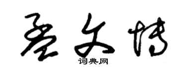 朱錫榮孟文博草書個性簽名怎么寫