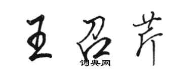 駱恆光王召芹行書個性簽名怎么寫