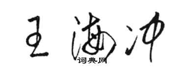 駱恆光王海沖草書個性簽名怎么寫