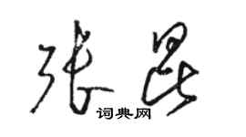 駱恆光張昆草書個性簽名怎么寫