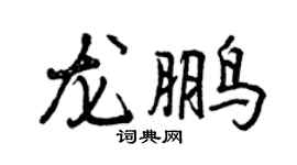 曾慶福龍鵬行書個性簽名怎么寫