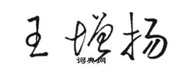 駱恆光王增揚草書個性簽名怎么寫