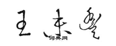 駱恆光王未豐草書個性簽名怎么寫