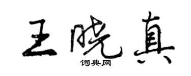 曾慶福王曉真行書個性簽名怎么寫