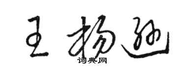 駱恆光王楊遜草書個性簽名怎么寫