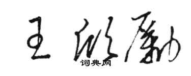 駱恆光王欣勵草書個性簽名怎么寫