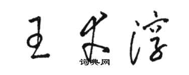 駱恆光王幸淳草書個性簽名怎么寫