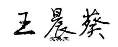 曾慶福王晨葵行書個性簽名怎么寫