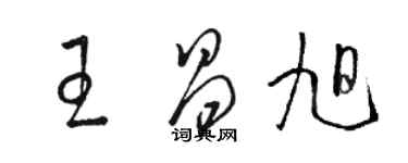 駱恆光王昌旭草書個性簽名怎么寫