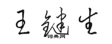 駱恆光王鍵生草書個性簽名怎么寫