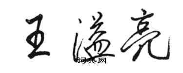 駱恆光王溢亮行書個性簽名怎么寫