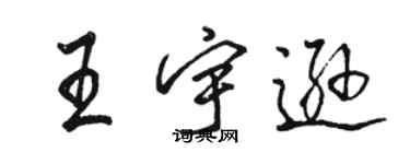 駱恆光王宇遜行書個性簽名怎么寫