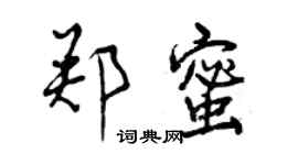 曾慶福鄭蜜行書個性簽名怎么寫