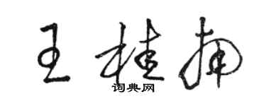 駱恆光王桂南草書個性簽名怎么寫