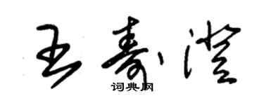 朱錫榮王壽澄草書個性簽名怎么寫