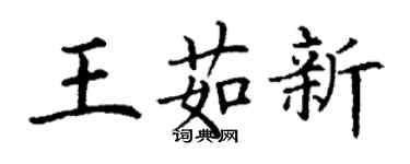 丁謙王茹新楷書個性簽名怎么寫