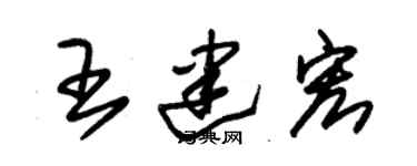 朱錫榮王建宏草書個性簽名怎么寫