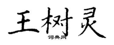 丁謙王樹靈楷書個性簽名怎么寫