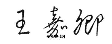 駱恆光王嘉卿草書個性簽名怎么寫