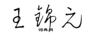 駱恆光王錦元草書個性簽名怎么寫