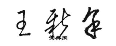 駱恆光王新余草書個性簽名怎么寫