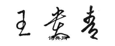 駱恆光王貴青草書個性簽名怎么寫