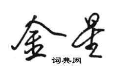 駱恆光金星行書個性簽名怎么寫